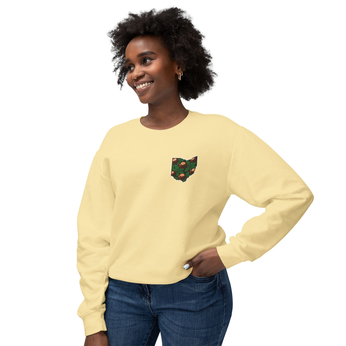 Ohio Buckeye Botanical Lightweight Crewneck Sweatshirt