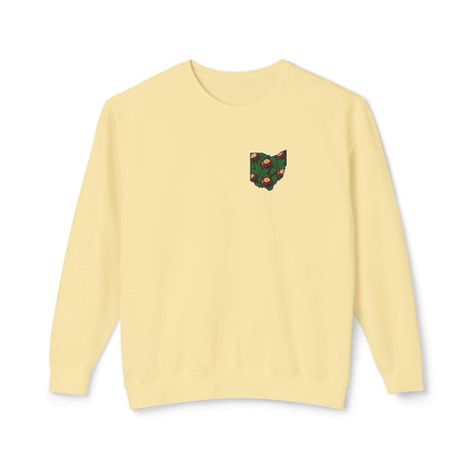 OH10 Buckeye Botanical Lightweight Crewneck Sweatshirt