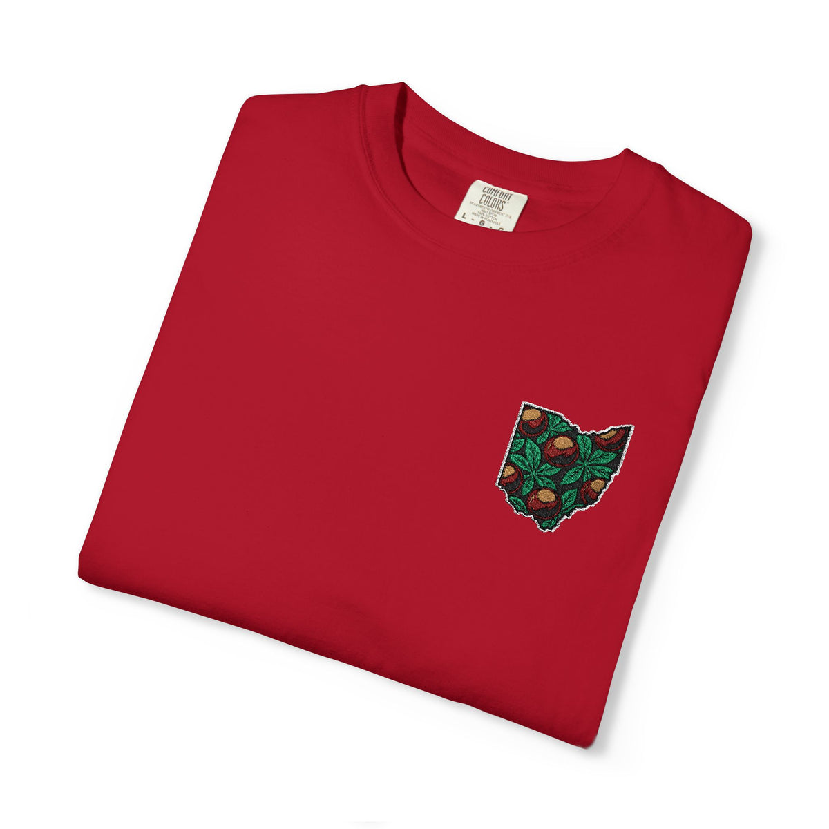 Ohio Buckeye Botanical Embroidered SS