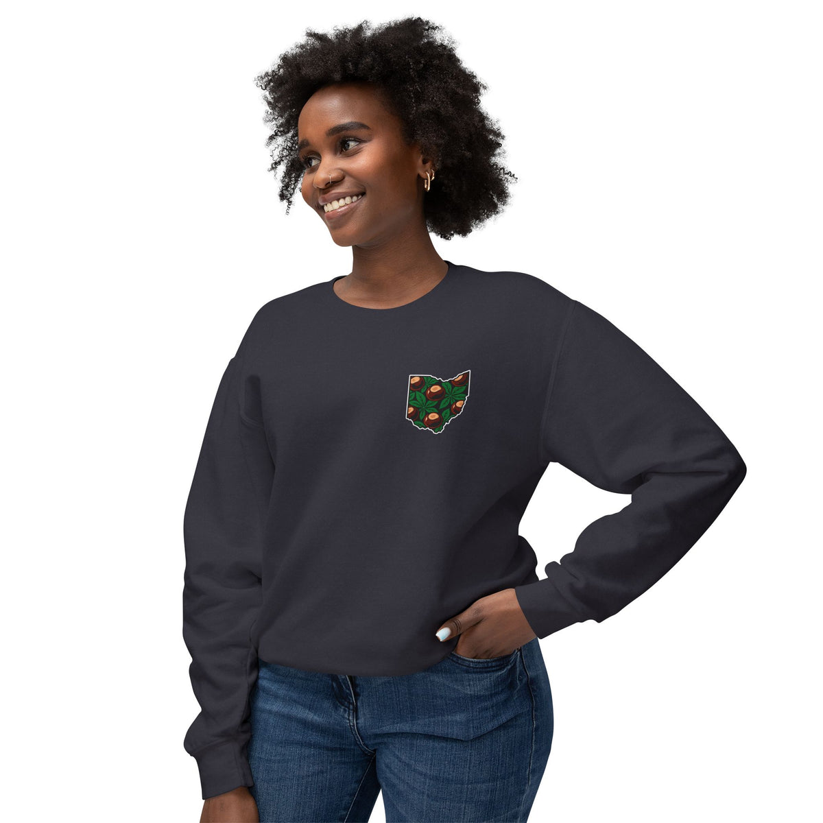 Ohio Buckeye Botanical Lightweight Crewneck Sweatshirt