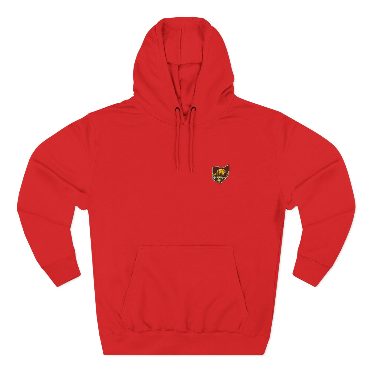 Ohio Basketball Embroidered Three-Panel Fleece Hoodie