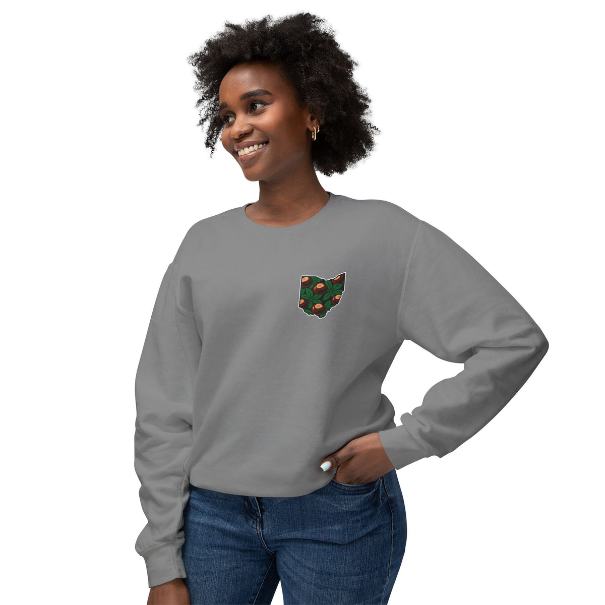 Ohio Buckeye Botanical Lightweight Crewneck Sweatshirt