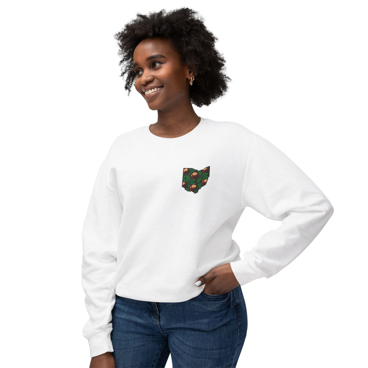 Ohio Buckeye Botanical Lightweight Crewneck Sweatshirt
