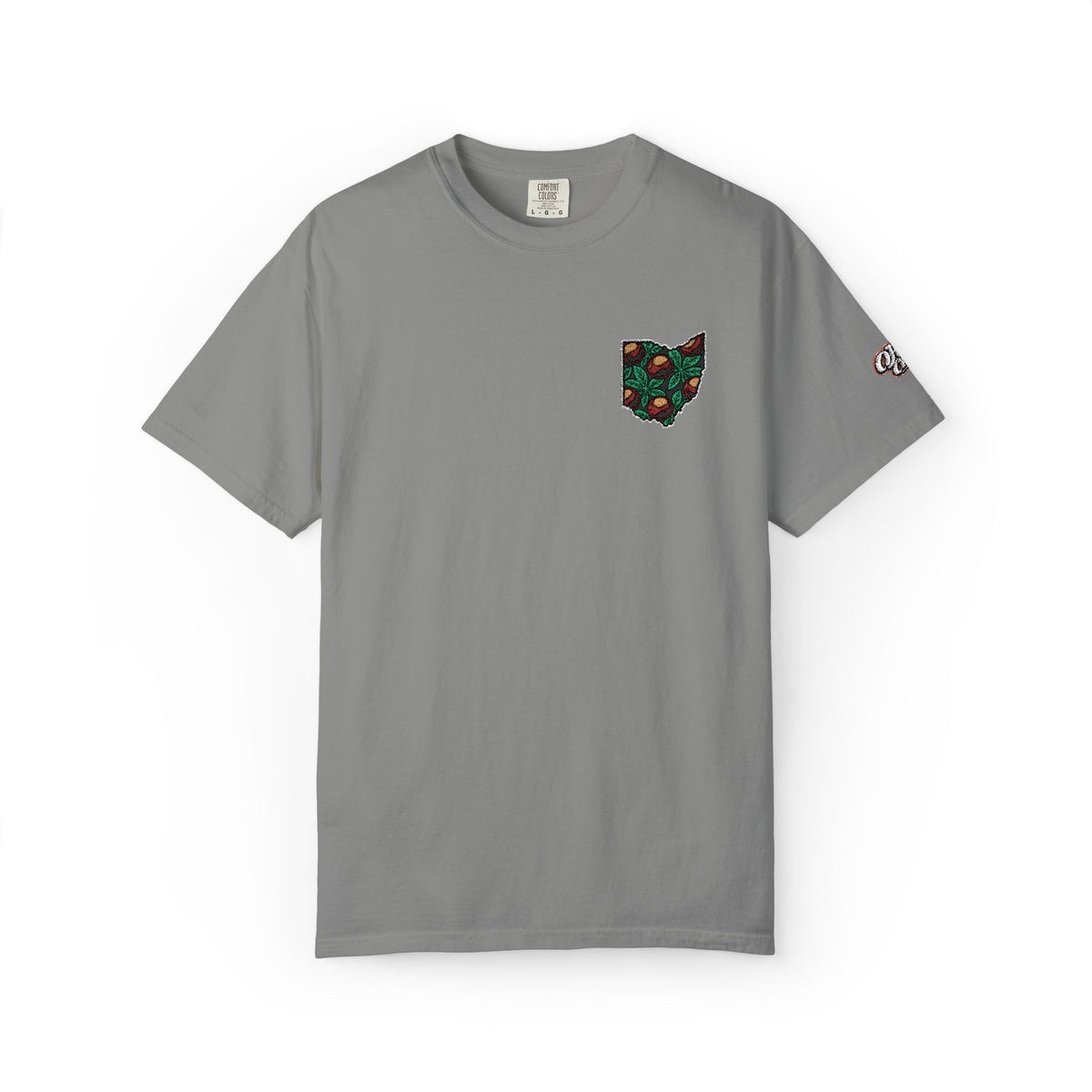 Ohio Buckeye Botanical Embroidered SS