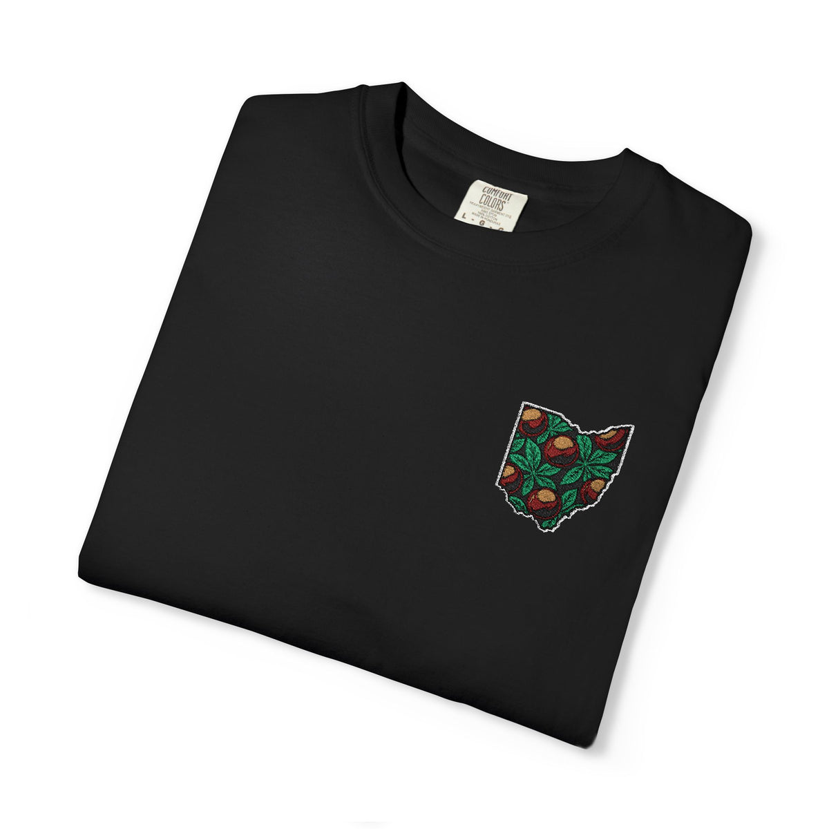 Ohio Buckeye Botanical Embroidered SS