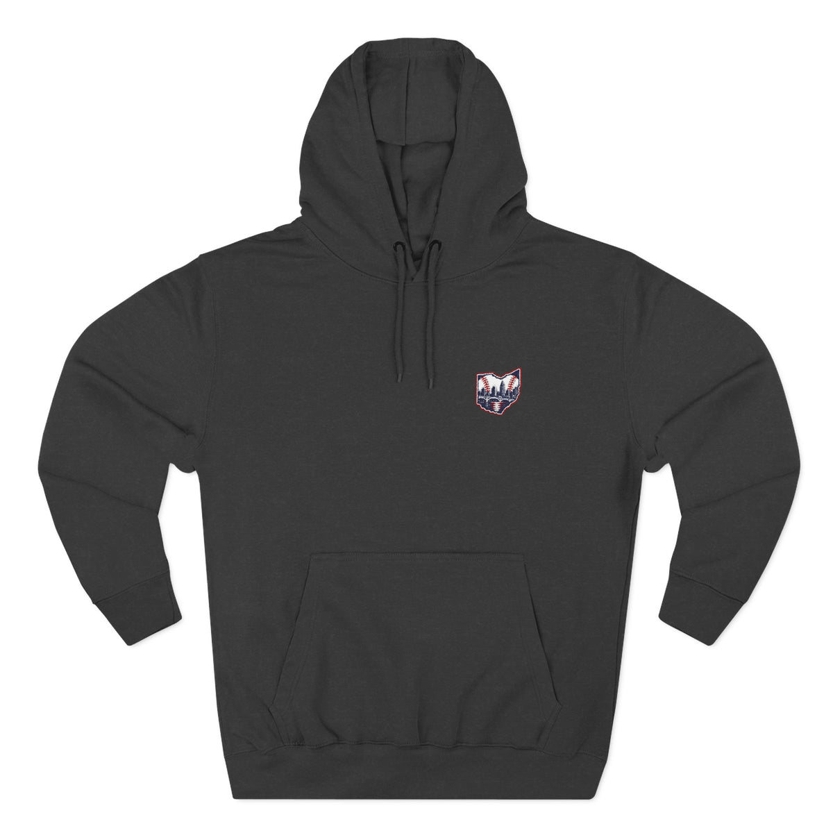 Ohio Baseball Land Embroidered Three-Panel Fleece Hoodie