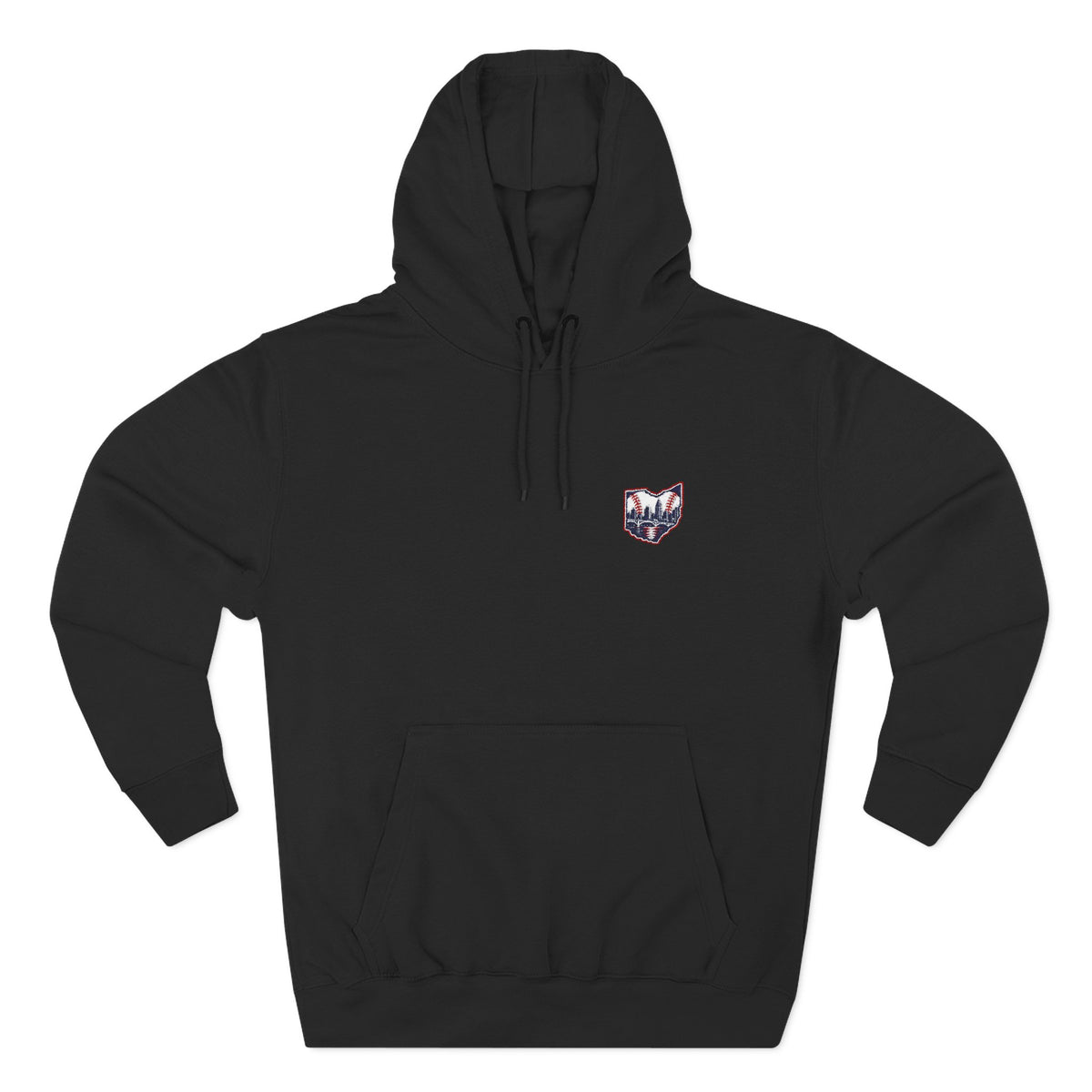 Ohio Baseball Land Embroidered Three-Panel Fleece Hoodie