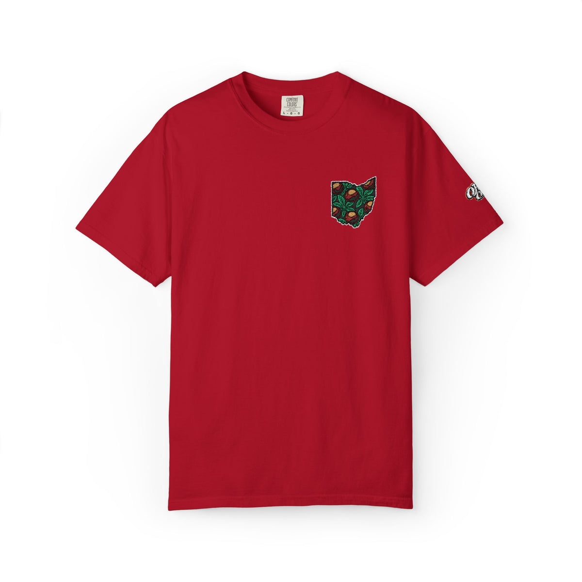 Ohio Buckeye Botanical Embroidered SS
