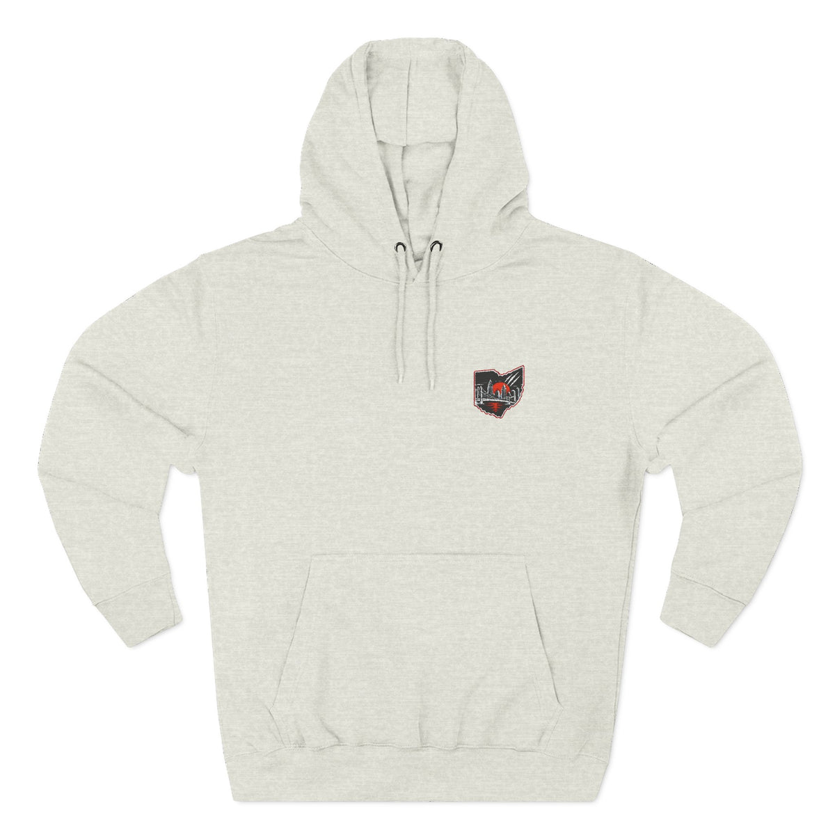 Ohio Bear Football Embroidered Three-Panel Fleece Hoodie