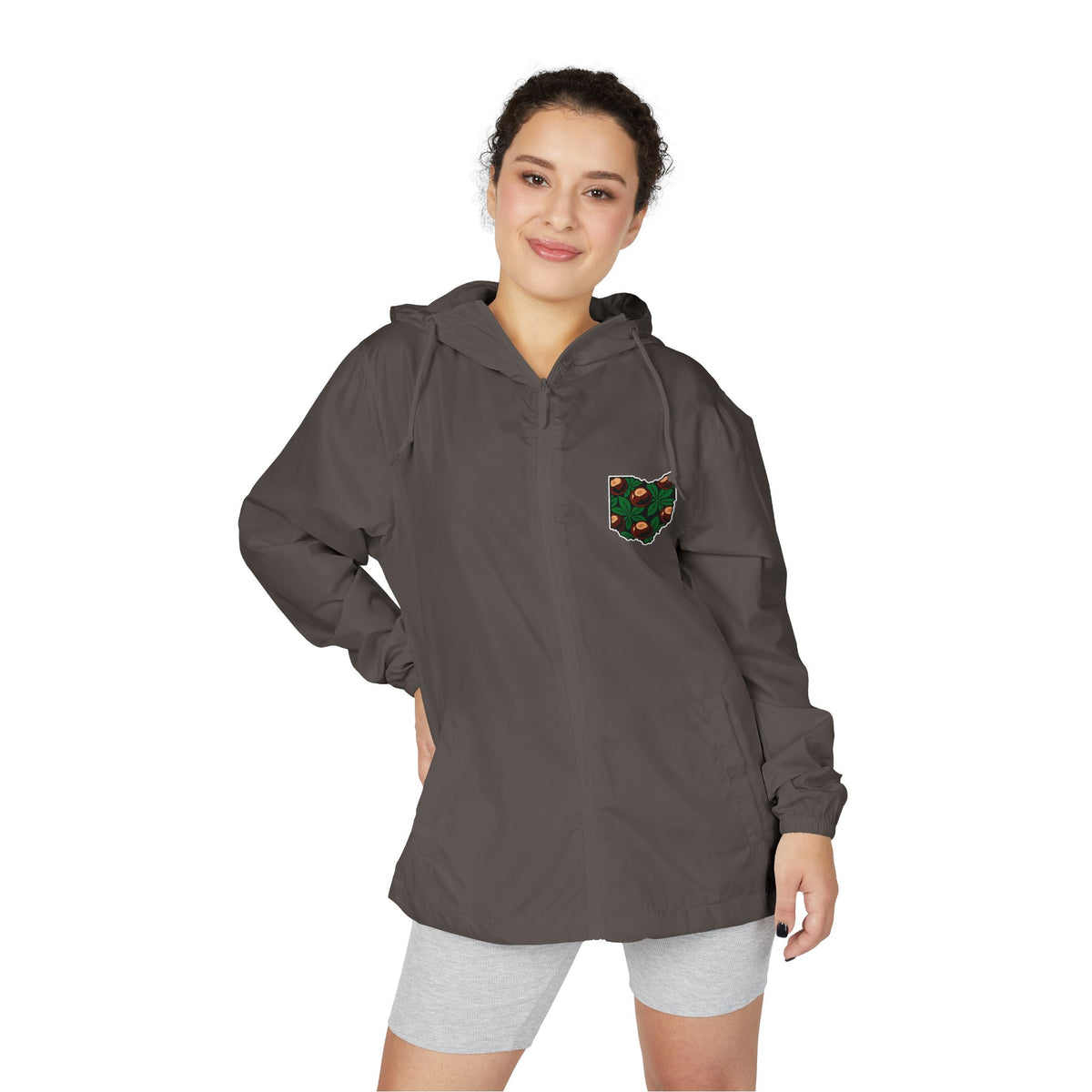 Ohio Buckeye Botanical Full-Zip Windbreaker Jacket