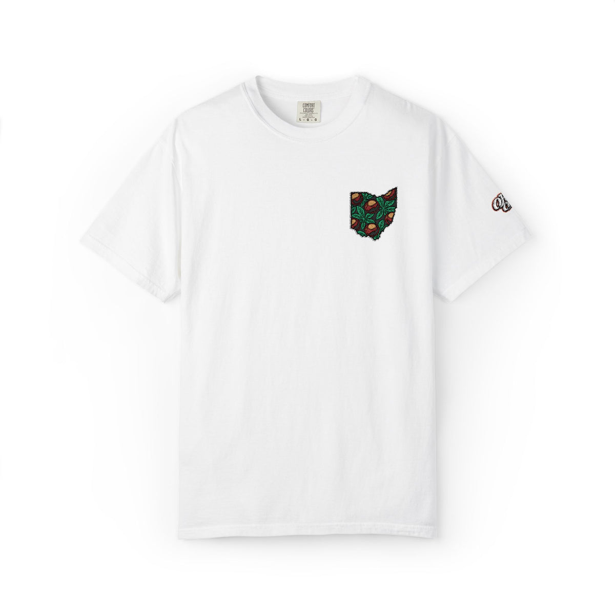 Ohio Buckeye Botanical Embroidered SS