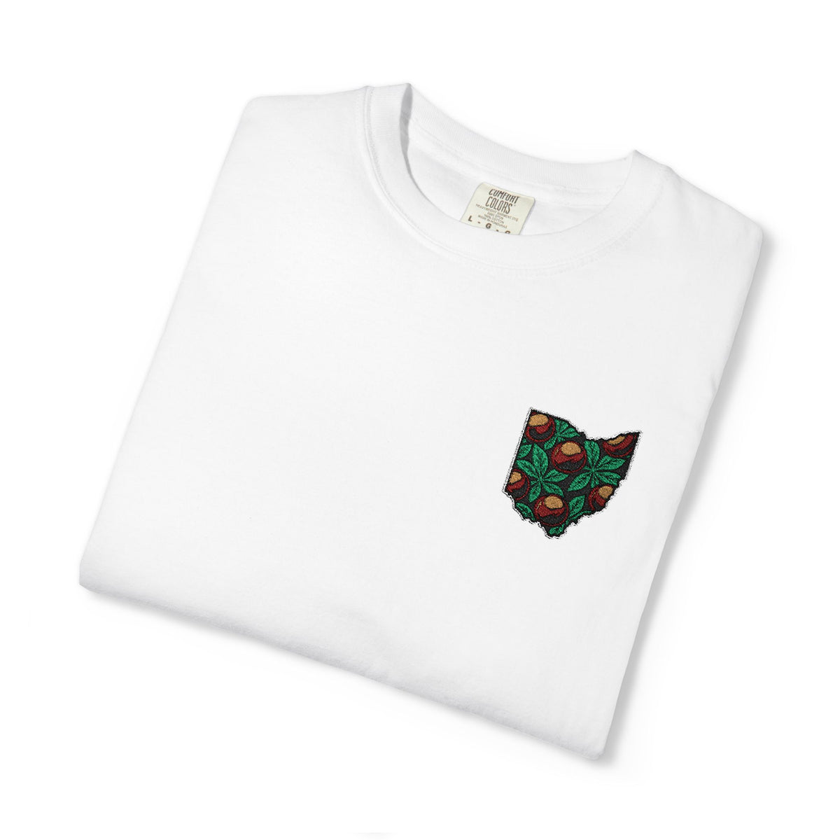 Ohio Buckeye Botanical Embroidered SS