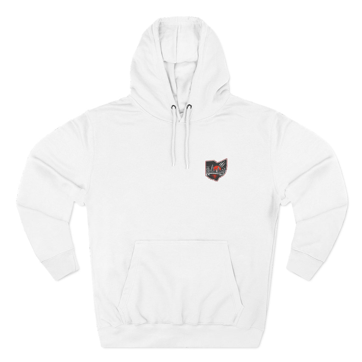 Ohio Bear Football Embroidered Three-Panel Fleece Hoodie
