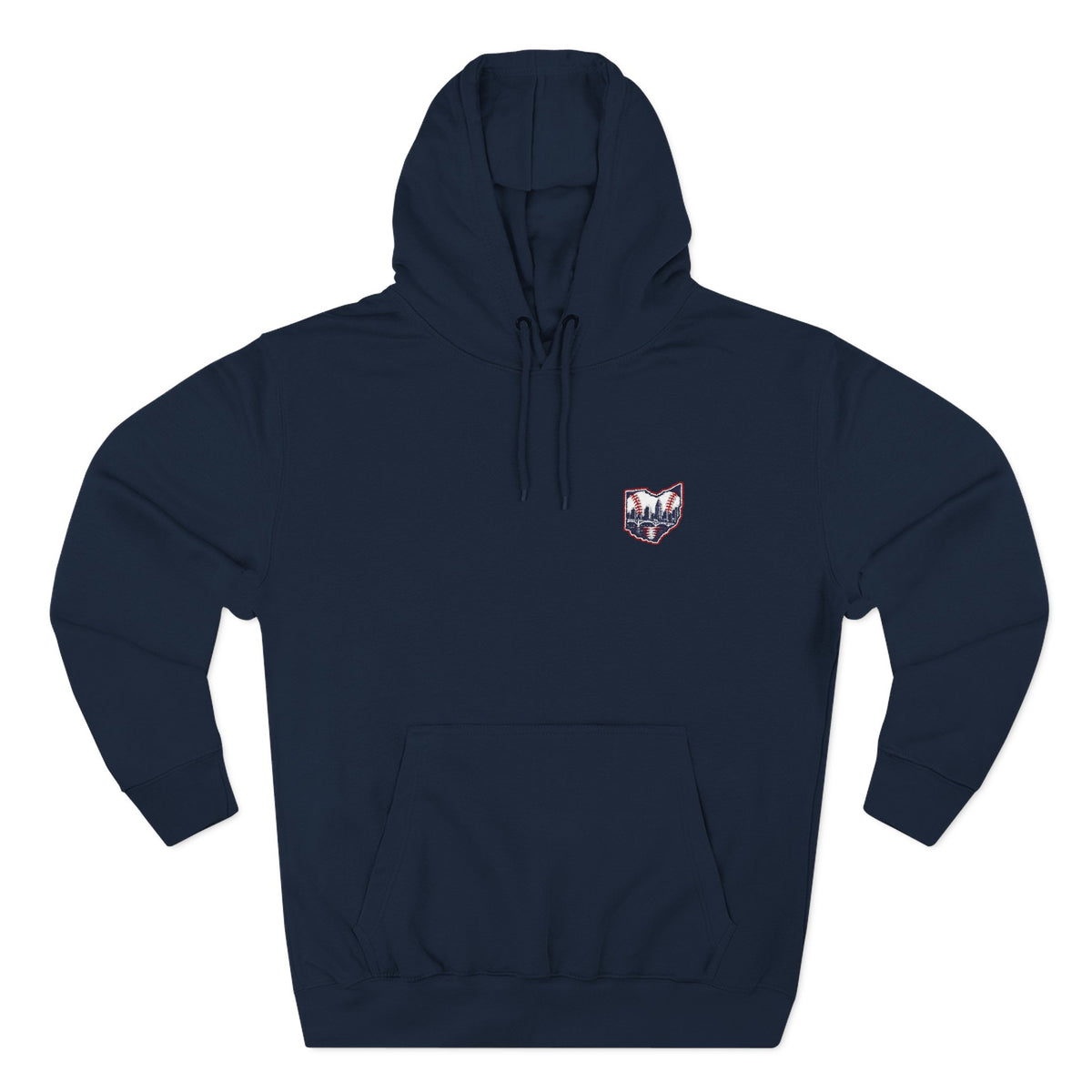 Ohio Baseball Land Embroidered Three-Panel Fleece Hoodie